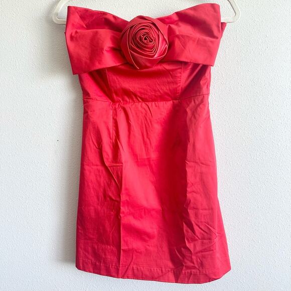 NWT Anthropologie Hutch 3D Rosette Strapless Mini Dress Size Medium - Picture 5 of 12